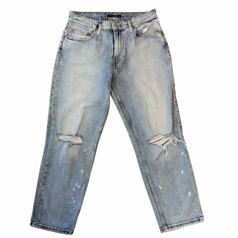 Lucky Brand Women's Distressed Light Blue Relaxed Tapered Jeans size 2/26